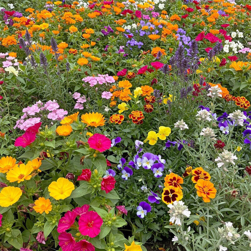 5000 Graines De Fleurs Sauvages Mélangées – Faciles À Cultiver, Floraison Colorée Toute L’Année, Attire Abeilles Et Papillons