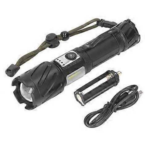5000 Lumen Outdoor-Taschenlampe mit USB-Ladefunktion, magnetischem Teleskop-Zoom, IPX4 wasserdicht, ideal zum Wandern und Campen