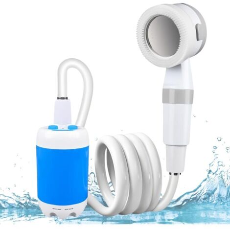 5000 MAh Douche de Camping Portable Pompe de Douche électrique avec Batterie Rechargeable , Pompe à Eau pour Randonnée, Lavag