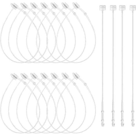 5000 Pièces Fils de pour étiquettes suspendues Attaches en Plastique Transparent Longueur 128mm Attache d'étiquette de Prix en Plastique Fil de sécurité pour étiquettes de Prix Vêtements