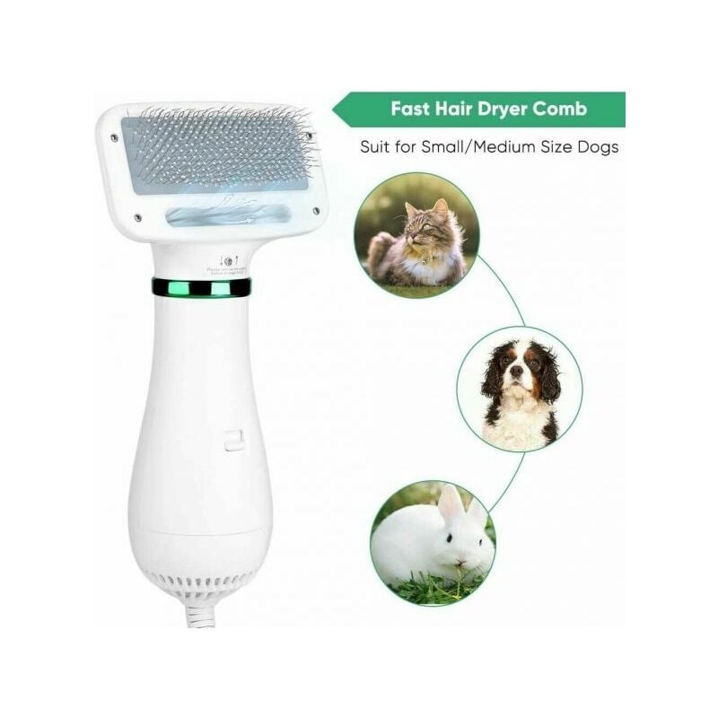 Image of Phon Asciuga Peli Per Cani Gatti Animali Domestici Spazzola 2 in 1 a 4 Zampe