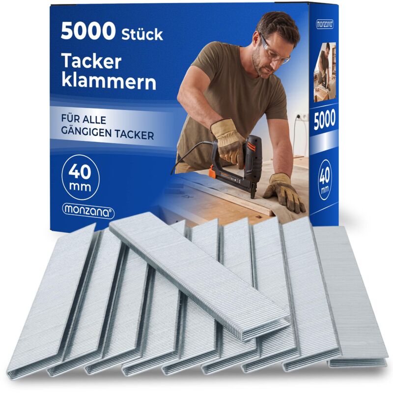 Deuba 5000 Tackerklammern Heftklammern Verzinkt Drucklufttacker 12 / 16 / 25 / 40 Mm 40, Klammern
