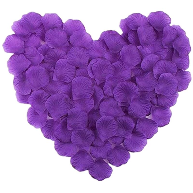 Shatchi - 5000pcs Dark Purple Silk Rose Petals Wedding Mothers Day Wedding Confetti Anniversary Table Decorations