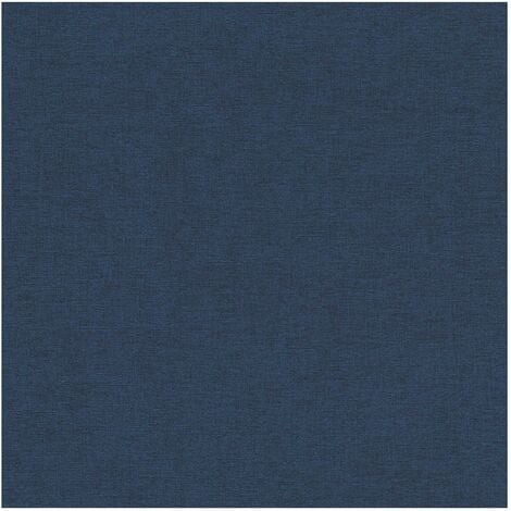 5007 - Papier Vinyl sur intissé Uni Florentine Bleu Nuit - DECORAMA