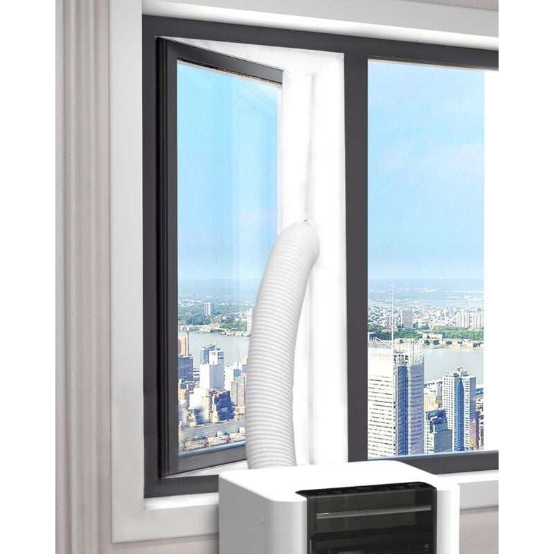 500CM Kit Joint de Fenêtre Climatisation Mobile, Fonctionne avec Toutes Les Unités de Climatisation Mobiles, Idéal pour Climatiseurs et Séchoirs