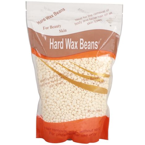 500g Cire Épilation Haricot pour Visage Jambes Aisselles, Blanche Lait