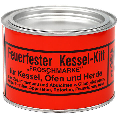 500g Feuerfester Kesselkitt Froschmarke Ofen Kessel Kitt