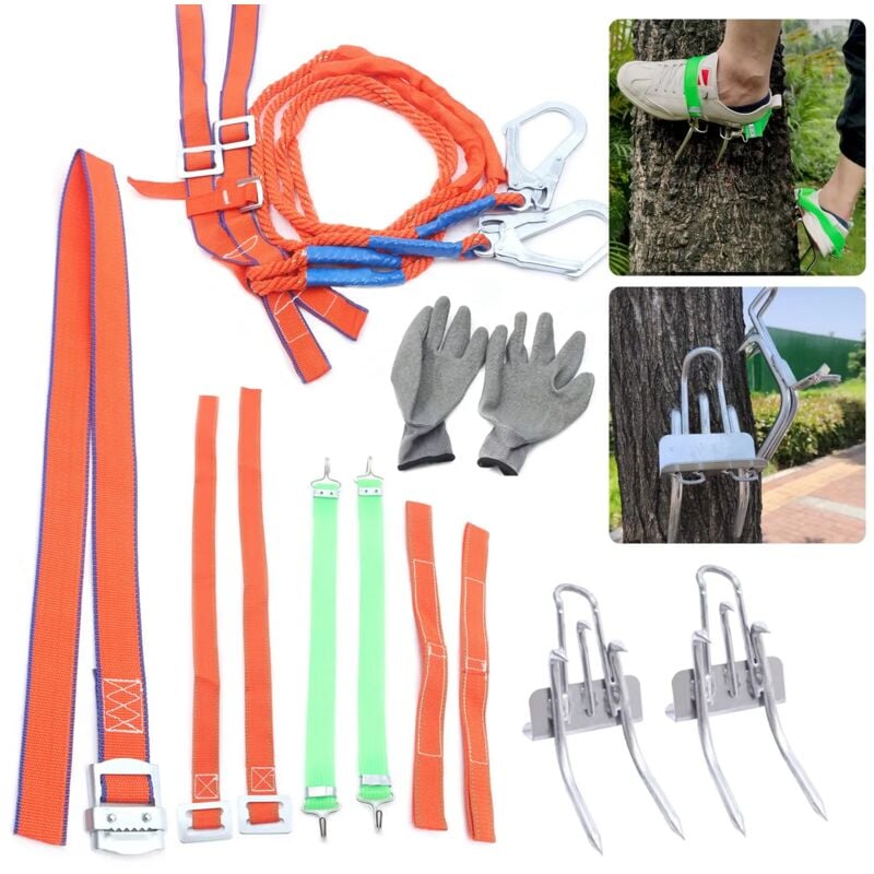 Image of 500KG Kletterhilfe Stahl Forst Steigeisen Baumsteigeisen Baumklettern Ausrüstung