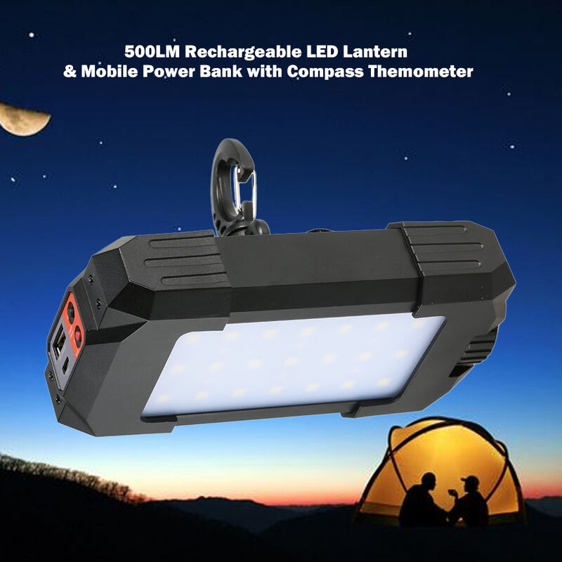 

500LM al aire libre recargable portatil 27 LED lampara de la linterna intermitente luz de la linterna con la entrada-salida USB para la emergencia al