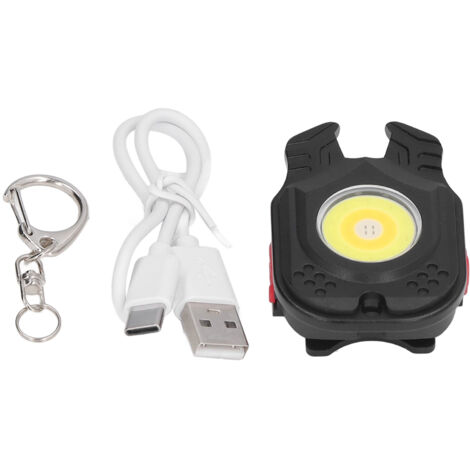500LM Pocket Keychain Light Multifunctional COB Light with Bracket Magnet Base USB Charging