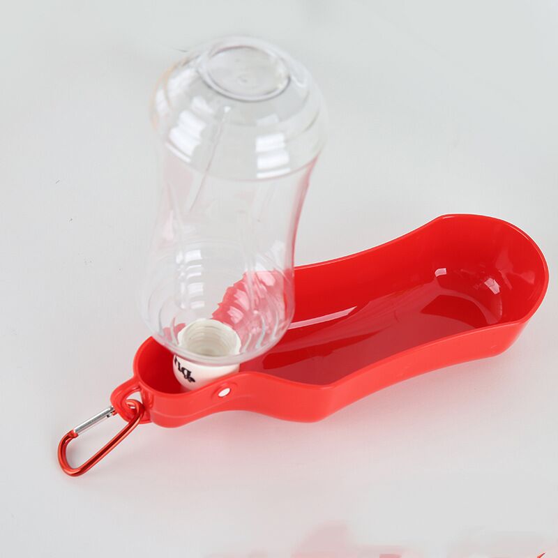 500ml Distributeur d'eau Portable pour Chien Bouteille d'eau de Voyage avec Crochet Gourde avec Abreuvoir pour Chien Chiot Chat Lapin Cochon d'Inde