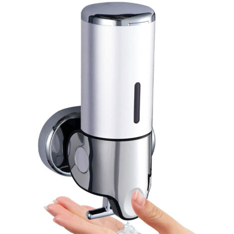500ml Distributeur Savon, Distributeur Désinfectant pour Les Mains Mural, Distributeur Savon de Cuisine Manuel, Distributeur de Shampoing et Gel Douche, pour Hôtel de Toilette de Salle de Bain