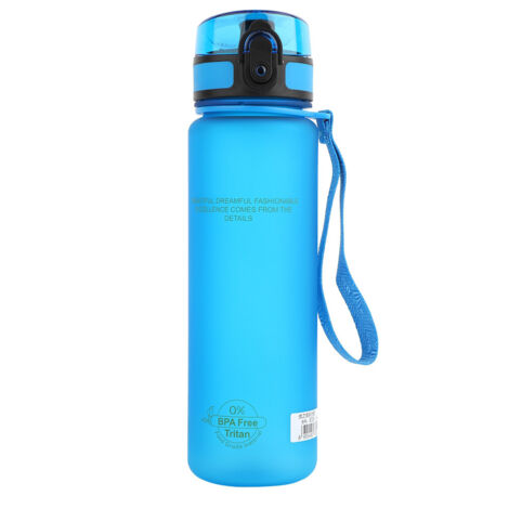 500ml High Quality Portable Water Bottle With Rope Leak-Proof Durable Outdoor Sports (Blue)