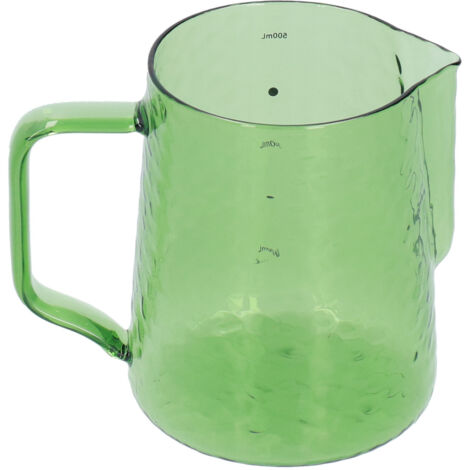 500ml Milk Frothing Pitcher Multipurpose Borosilicate Glass Milk Jug for Coffee Milk BeverageGreen