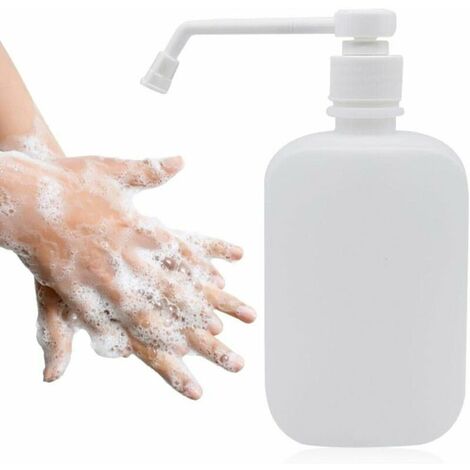 500ml soap dispenser bottle, hand sanitizer bottle, refillable liquid hand soap dispenser for bathroom kitchen, square empty pump bottle for hand sanitizer, lotion, shampoo, shower