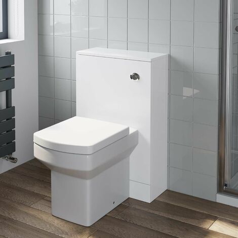 main image of "500mm Bathroom Toilet Back To Wall Unit Pan Soft Close Seat White"