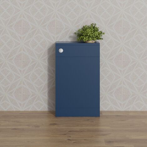 500mm Flat Packed BTW WC Toilet Matte Blue Painted Bathroom Unit