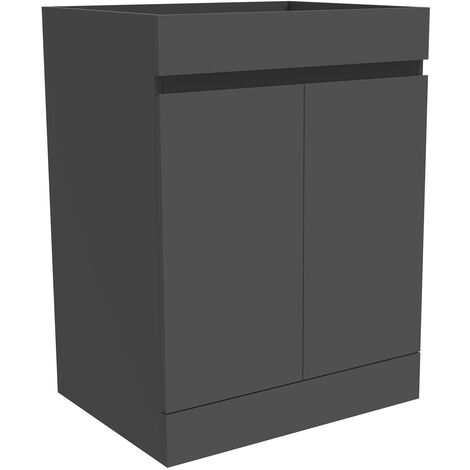 500mm Freestanding Bathroom Vanity Unit without Basin Matt Grey - Flat Pack