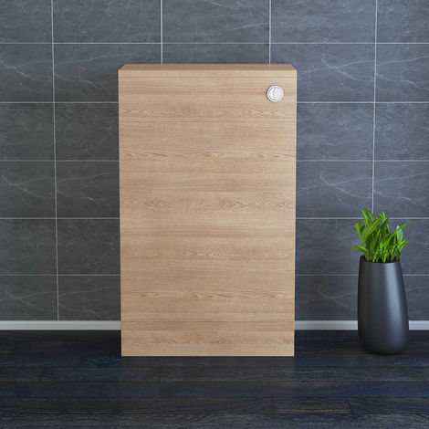 main image of "500mm Light Oak Back to Wall Unit with Concealed Cistern (No Toilet/Pan)"