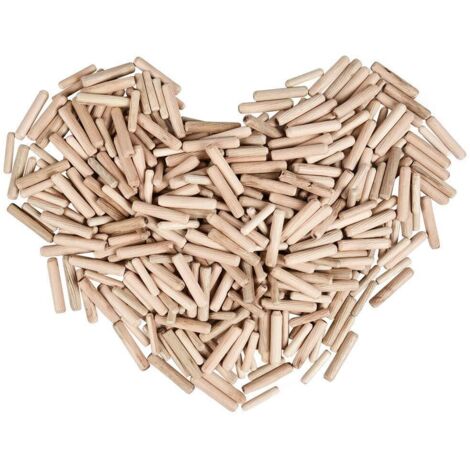 500pcs M6 M8 M10 Assorted Wooden Dowels, Beech Dowels, Furniture Dowel φ6×30mm/φ8×40mm/φ10×40mm wood dowel for Grooved Hardwood Furniture