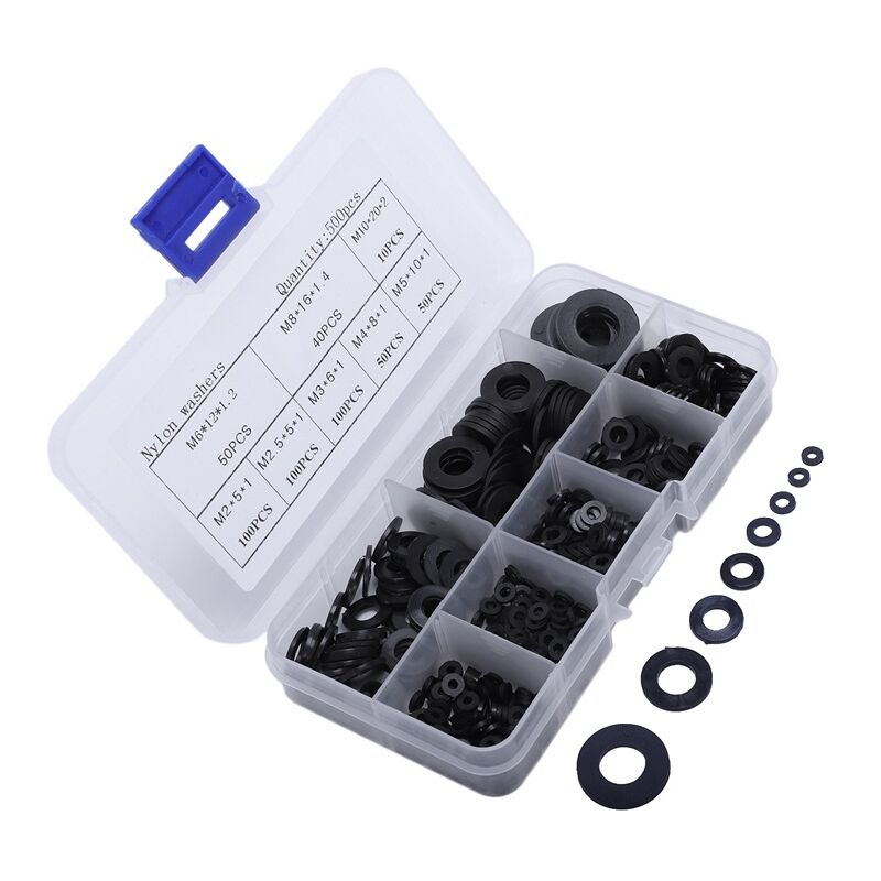Fuienko - 500Pcs nero anello di isolamento in