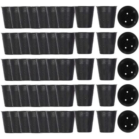 500pcs pot de pépinière en plastique contenant de propagation de plantes 8cmx8cm (Color : B),DEBUNS