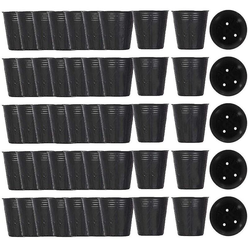 500pcs pot de pépinière en plastique contenant de propagation de plantes 8cmx8cm (Color : b)