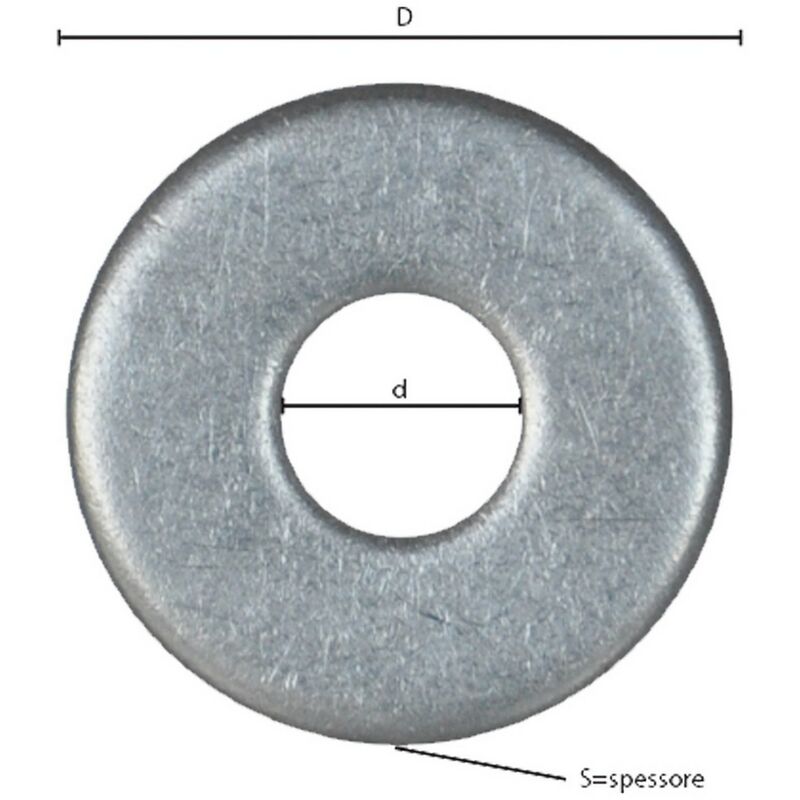 Image of 500PZ rondella grembialina inox A2 m 8 - 2,0 x 24 x 8,4 mm