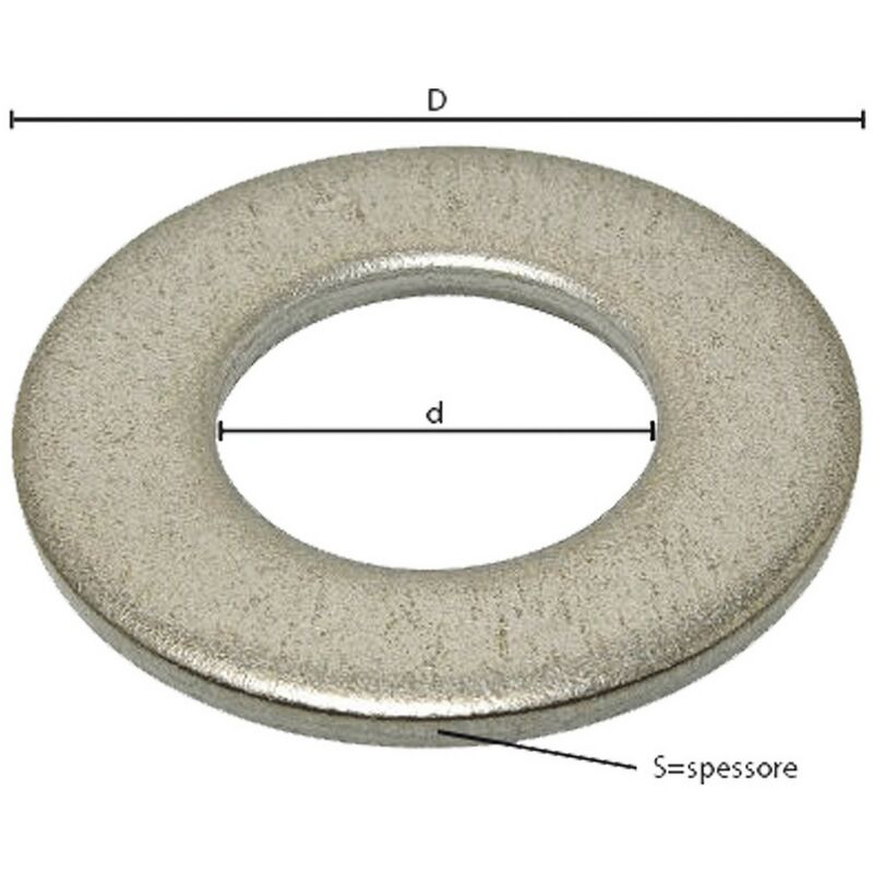 500PZ rondella piana comune m 14 - 2,7 x 28 x 15