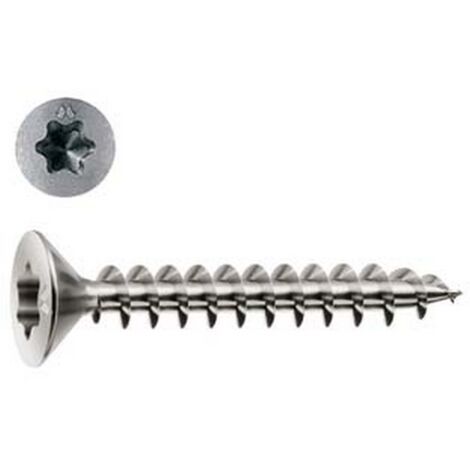 500PZ VITI PANEL-VIT TESTA SVASATA PIANA TORX ACCIAIO CHROMITING - ø mm.4.5x30