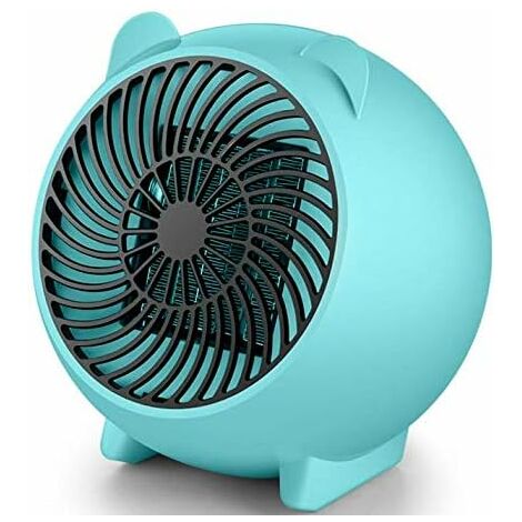 500W Mini Radiateur soufflant Céramique PTC Radiateur Soufflant Électrique Portatif Chauffage Soufflant Silencieux Chauffe Rapide Radiateur convecteur Protection Anti-surchauffe Chambre Bureau