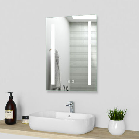 LED Light Up Bathroom Wall Mirror with Demister Pad Optional IP44 Rated,Vertically or Horizontally