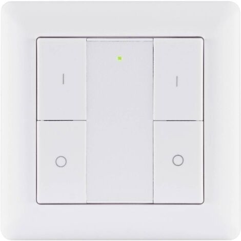50134 SH ZB Wandtaster Doppelwippe On/Off/Dimm Paulmann Home Commutateur sans fil blanc