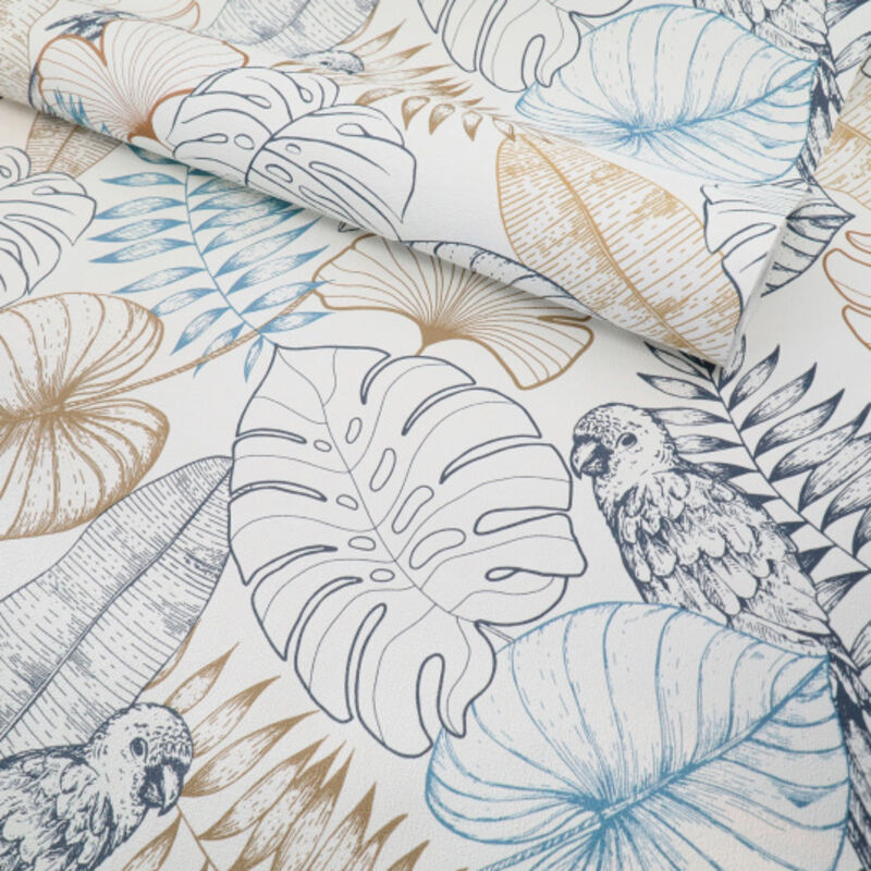 Papier peint aux impressions exotiques Bleu 10.03x0.53
