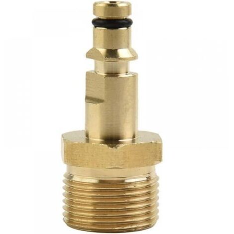 (50×23×23) M22 adapter for high-pressure cleaner in solid brass and K-series outlet fitting for Karcher, Nilfisk