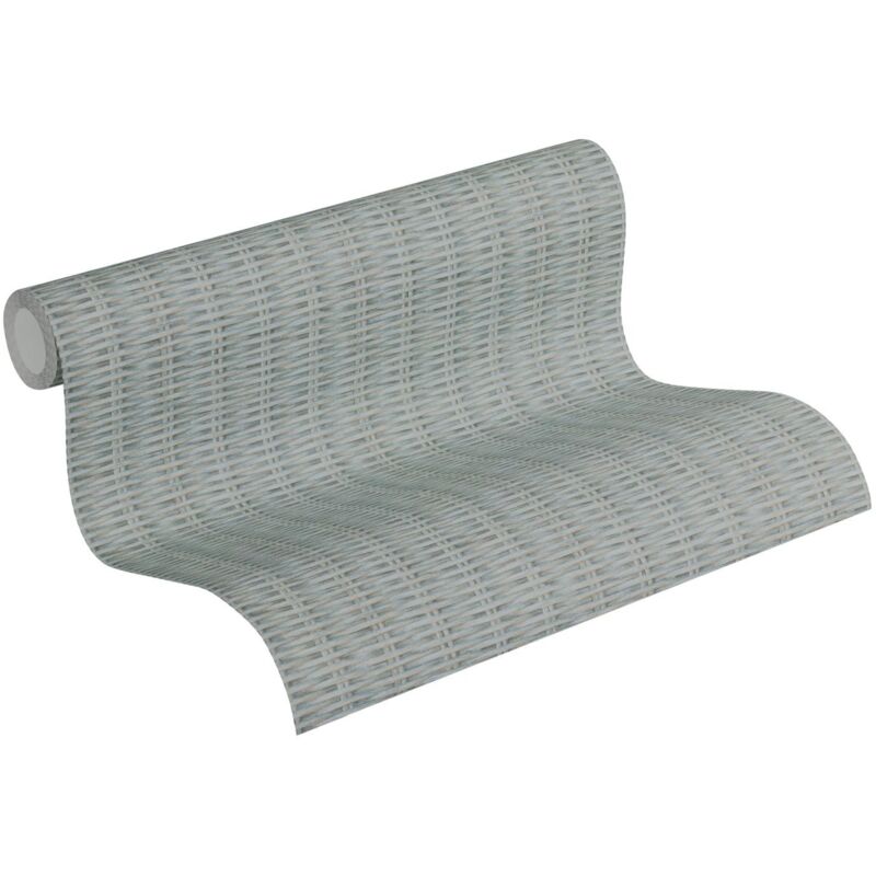 Papier peint tissé gris Papier peint mural non-tissé pour salon et chambre à coucher en style rustique Papier peint vintage