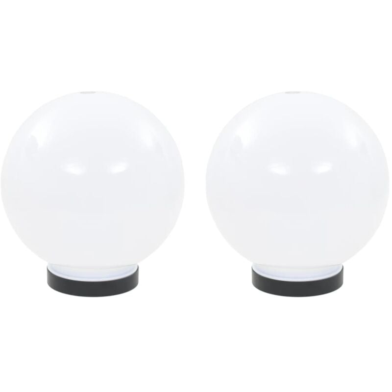 Led Bowl Lamps 2 pcs Spherical 20 cm pmma Vidaxl