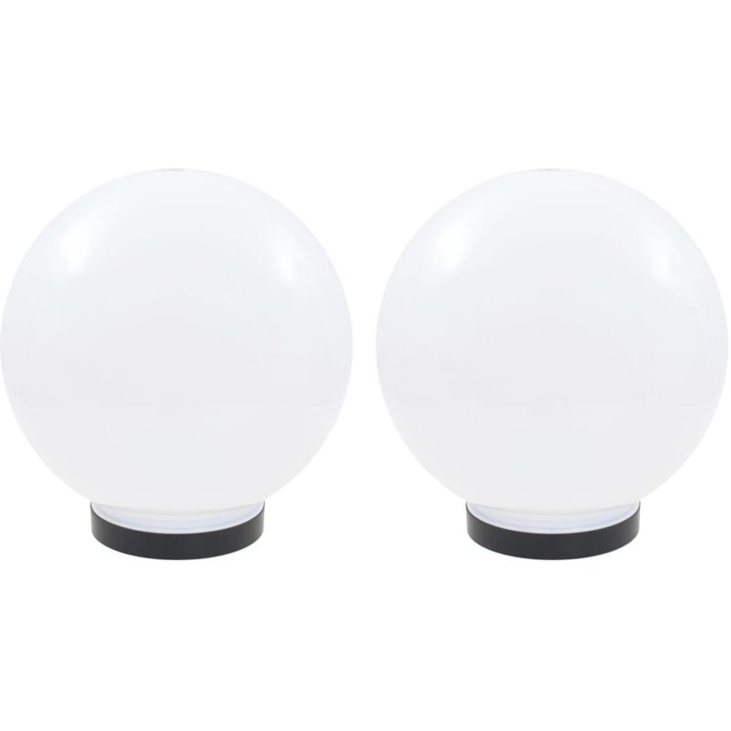 Led Bowl Lamps 2 pcs Spherical 25 cm pmma Vidaxl