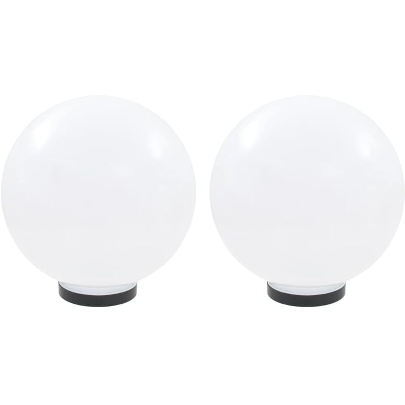 Led Bowl Lamps 2 pcs Spherical 30 cm pmma Vidaxl