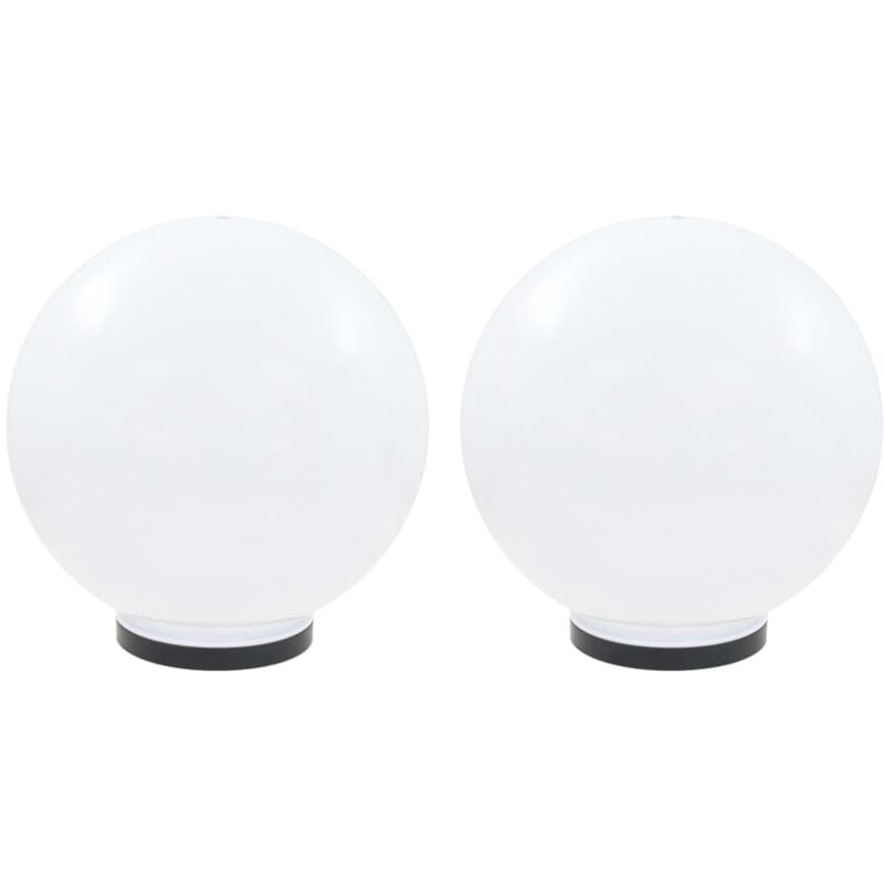 Led Bowl Lamps 2 pcs Spherical 40 cm pmma Vidaxl