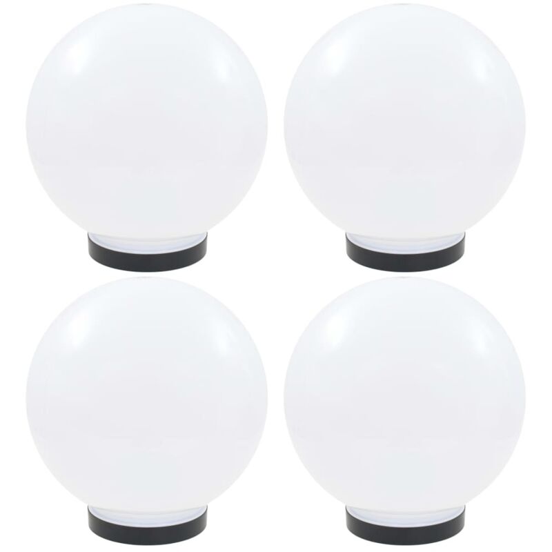 vidaXL LED Bowl Lamps 4 pcs Spherical 25 cm PMMA, White