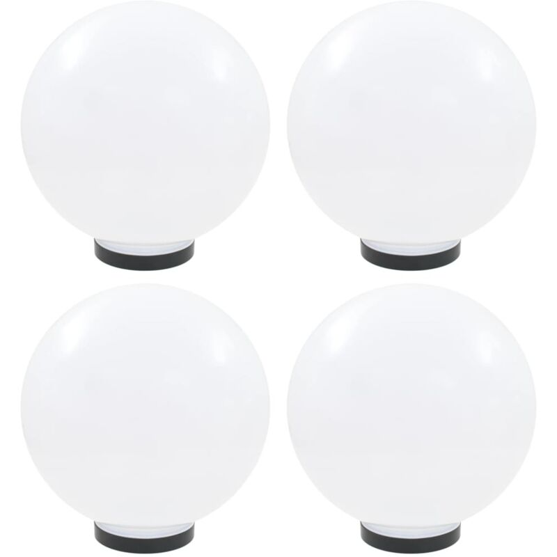 vidaXL LED Bowl Lamps 4 pcs Spherical 30 cm PMMA, White