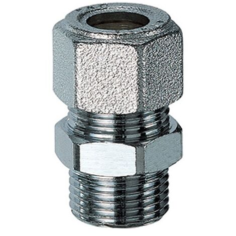 5070 - Nipplo Niplex MASCHIO cromato tipo ridotto - Misura 3/8" x 10 tenuta gomma 5070 38G10