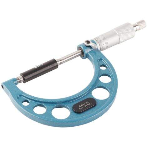 50–75 mm Edelstahl-Außenmikrometer, 0,01 mm Genauigkeit für Dickenmessung mit Schraubenschlüssel