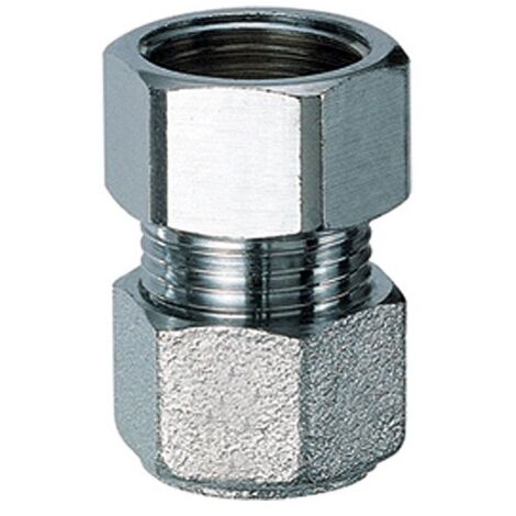 5080 - Nipplo Niplex FEMMINA cromato tipo ridotto - Misura 3/8" x 10 tenuta gomma 5080 38G10