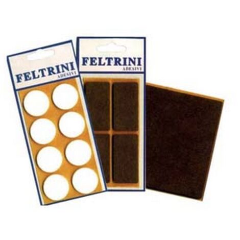 50BLISTER FELTRINI ADESIVI - TONDI  MM.18 COLORE MARRONE
