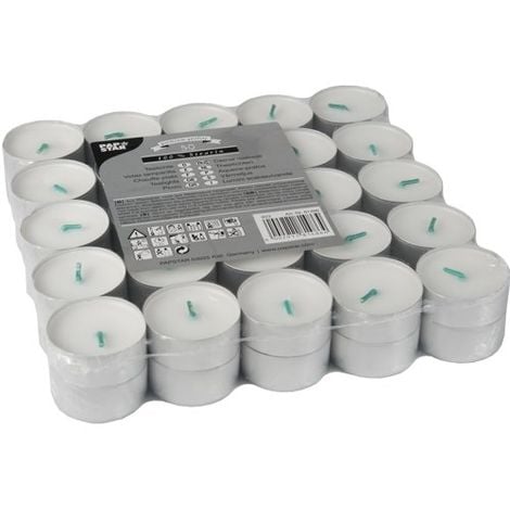 generique 50 bougies chauffe-plats blanches