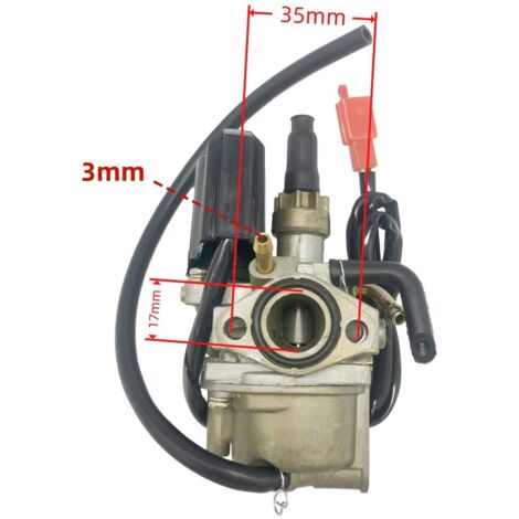 50cc 24 30 Tact 50 SP ZX34 35 SYM Roller/Motorrad Passend für TACT50 17MM Zweitakt 50cc Motor Modifizierter Vergaser ATV Geländefahrzeug