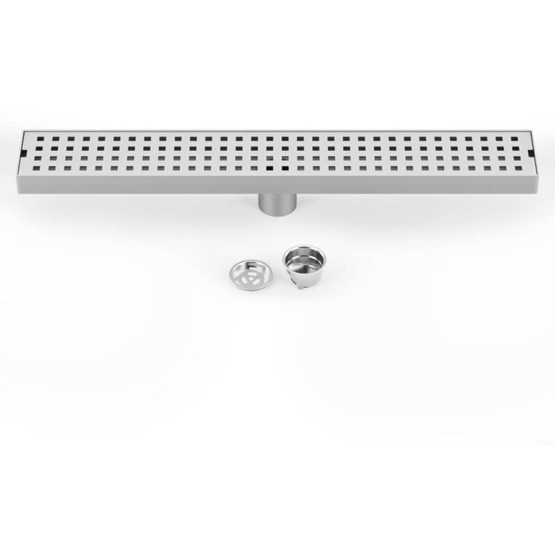 Beijiyi - 50CM Caniveau pour Douche,Caniveau de Douche en Acier inox Siphon Sol d'évacuation à Carreler pour Salle de Bain,avec Appareil désodorisant