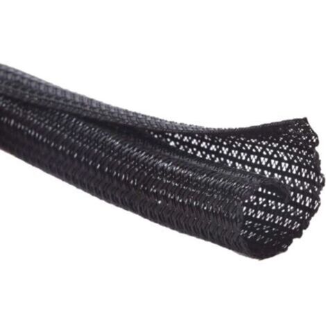 50cm Gaine Câble Auto-Fermeture Manchon de Câble Cache Câble Range Câble Gestion des Câbles pour Ordinateur, Automobile - noir
